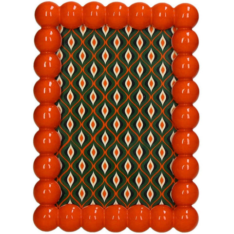Cadre photo orange perles Inside déco