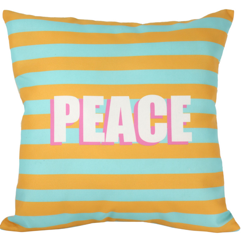 Coussin rayé peace Inside déco