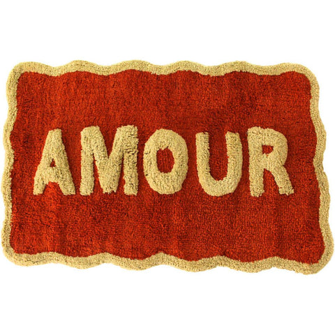 Tapis de bain bords ondulés amour Inside déco