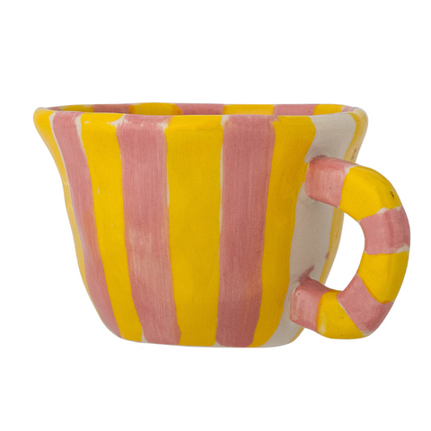 Tasse à expresso rayée jaune et rose inside déco