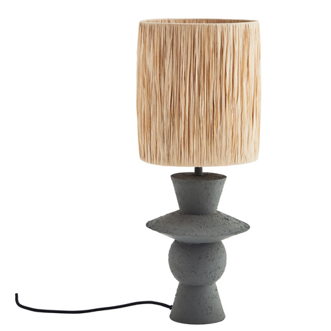 lampe-totem-pied-metal-gris-abat-jour-raphia