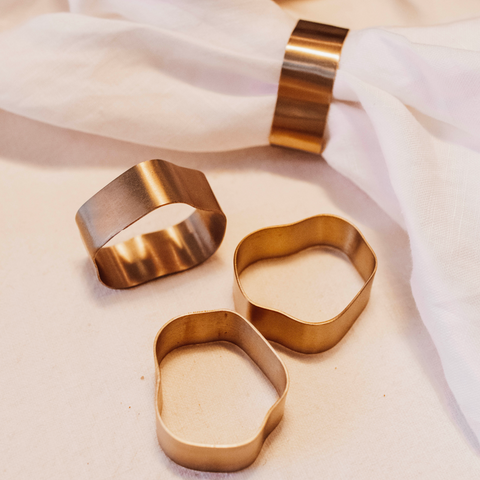 Rond de serviettes doré x4 - INSIDE Box - Shop - Conseil