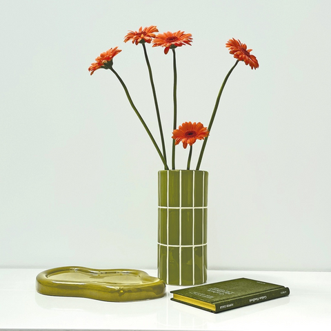 Vase Noa - aspect carrelage