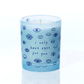 Bougie bleue Eye on you parfum sel de mer et bois flotté