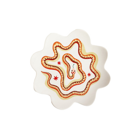 Petite assiette ondulée motif serpent Inside déco 