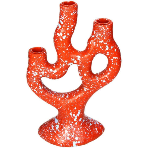 Bougeoir trois branches orange inside déco 