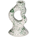 Bougeoir organique blanc moucheté vert inside déco 