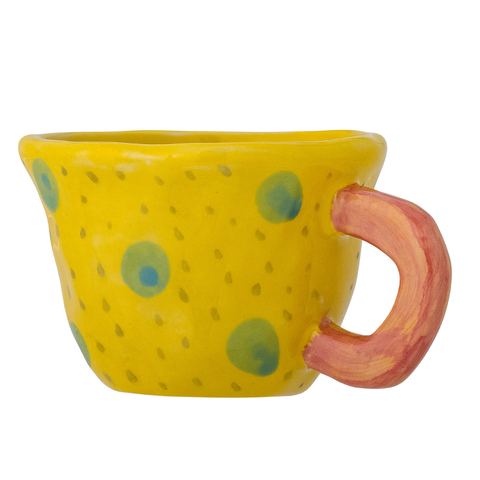 Tasse jaune à pois verts inside déco 