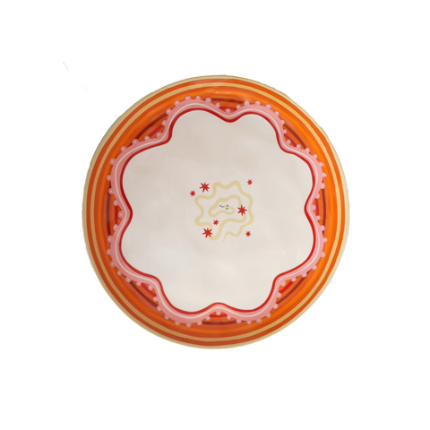 Assiette motif serpent couleur orange Inside déco colorée