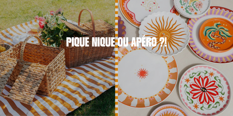 Bannière pique nique ou apéro Inside déco colorée