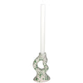 Bougeoir vert et blanc moucheté inside déco 