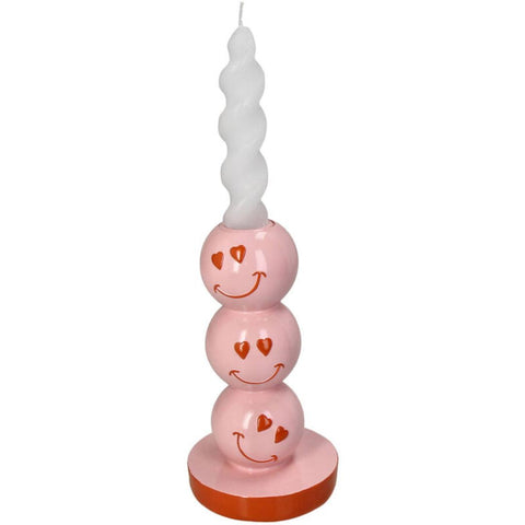 Bougeoir smiley rose coeur Inside déco 