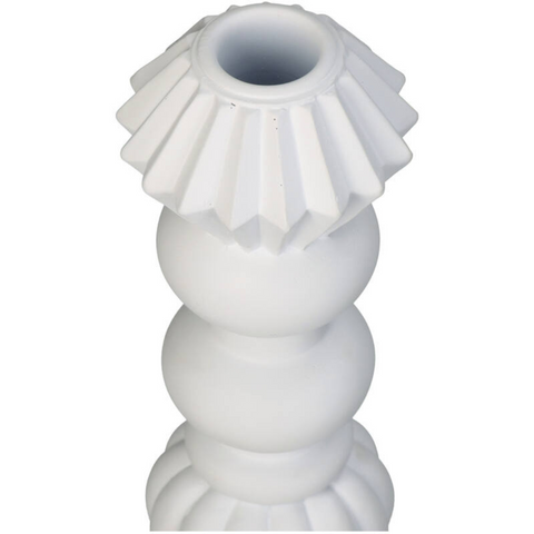 Bougeoir blanc forme traditionnel inside déco 