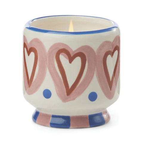 Bougie coeur rose et bleu inside déco 