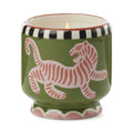 Bougie senteur cèdre noir et figue motif tigre Inside déco colorée