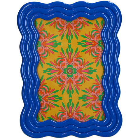 Cadre photo bleu bods ondulés wave inside déco 