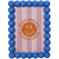 Cadre photo perle smiley bleu Inside déco 