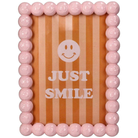 Cadre photo perle smiley rose Inside déco 