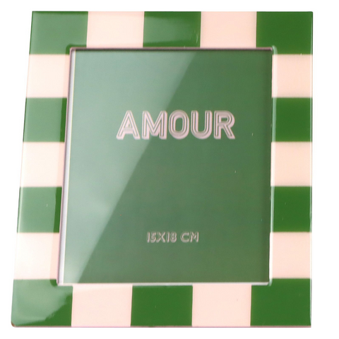 Cadre damier vert Inside déco 