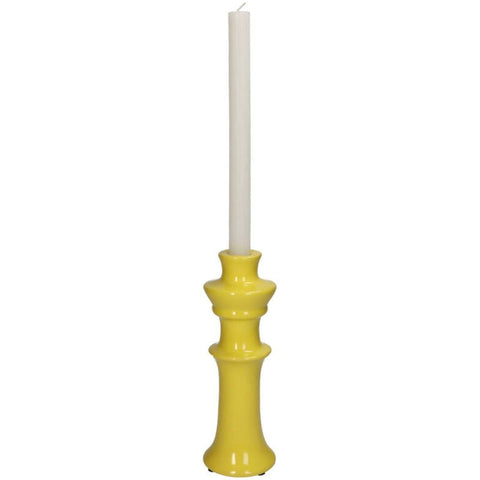 Bougeoir jaune en céramique Inside déco 