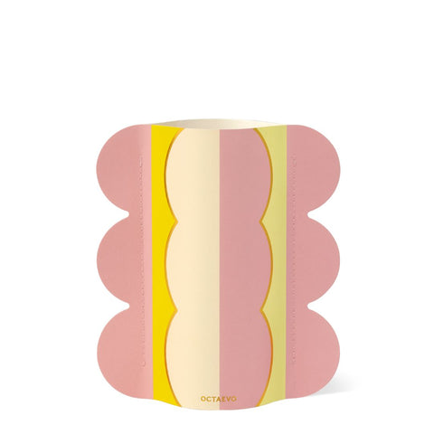 Mini vase en papier jaune et rose inside déco 