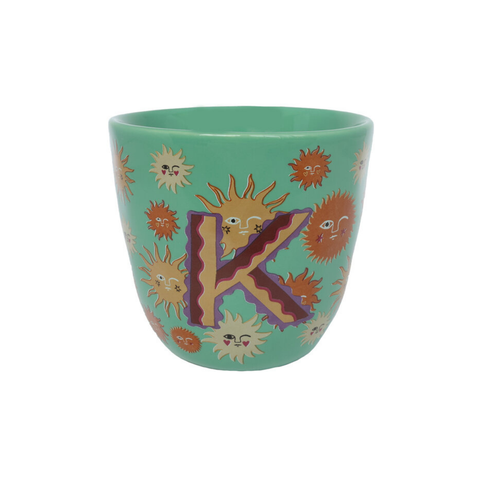 Mug monogramme personnalisé bleu lettre K Inside déco 