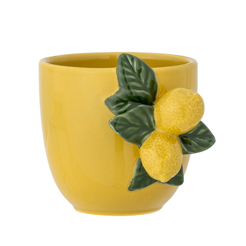 Mug jaune anse citrons inside déco