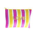 Pochette Love jaune et rose Inside déco 