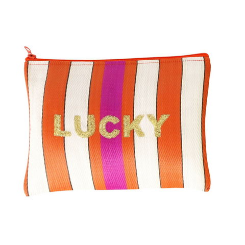 Pochette lucky orange et rose inside déco 