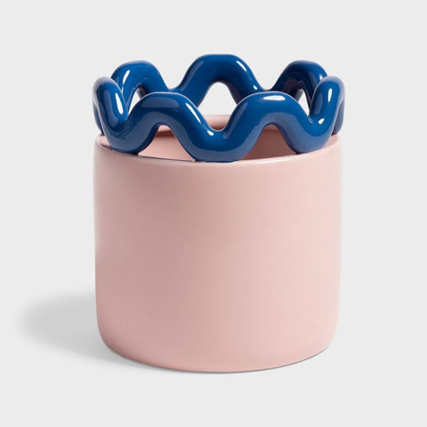 Pot de fleur rose et bleu Inside déco