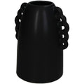 Vase en céramique noir avec poignée inside déco 