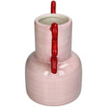 Vase avec anses ondulées rouges Inside décoration 