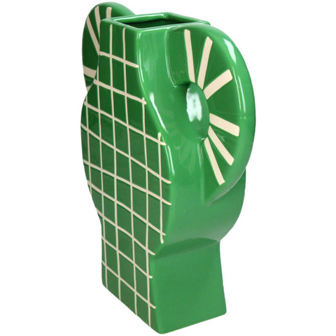 Vase vert avec une grande anse inside déco 