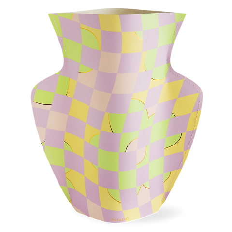 Vase en papier couleurs pastel inside déco 