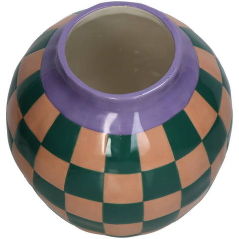 Vase motif damier Inside déco 
