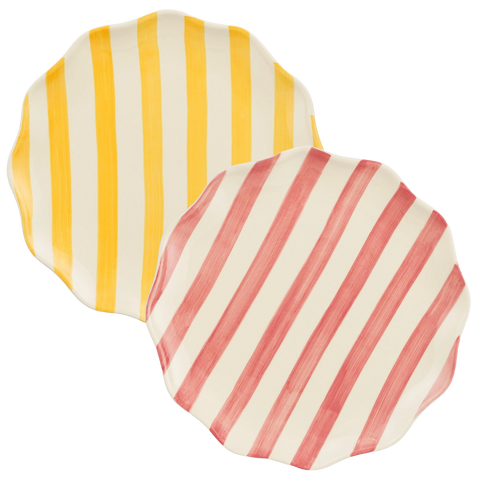 Assiette rayée Dalia