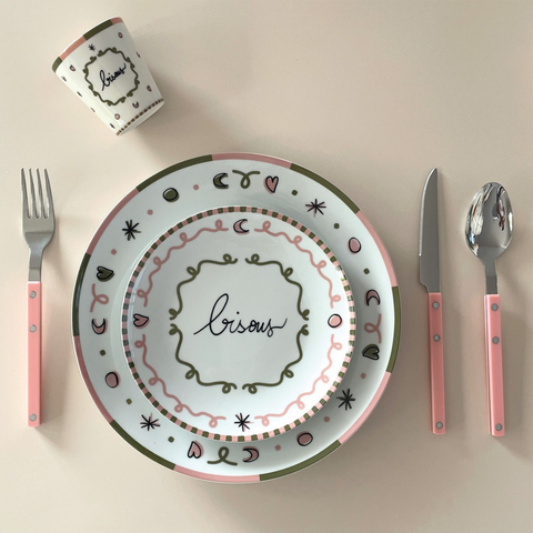 Assiette dessert Bisous