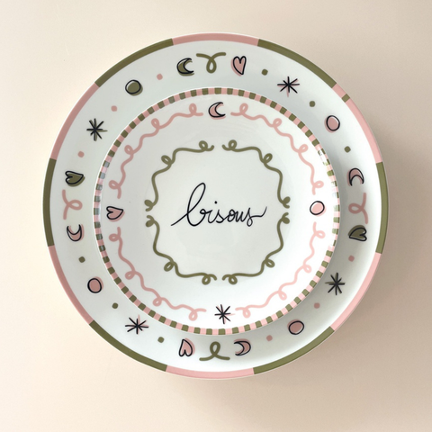 Assiette dessert Bisous