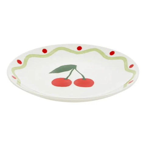 Assiette à dessert Fruity Cerises – Lot de 6
