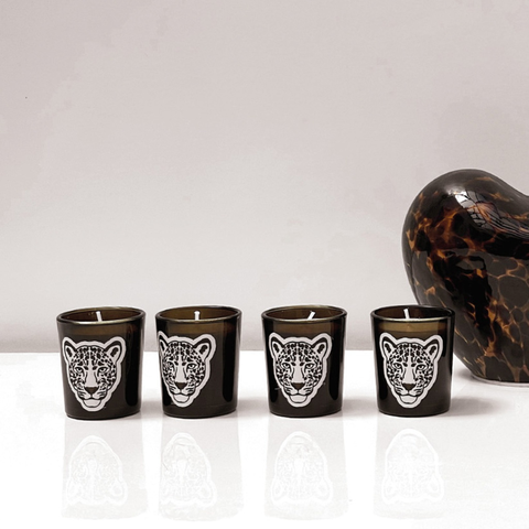 Coffret bougies léopard Âme Fauve – Parfum cèdre