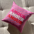 Housse de coussin intérieur extérieur Amour rose Inside Booster d'intérieur