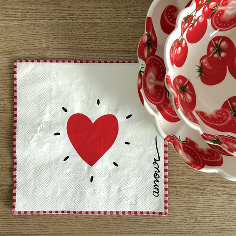 Serviette en papier Amour