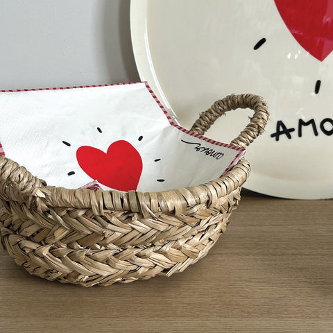 Serviette en papier Amour