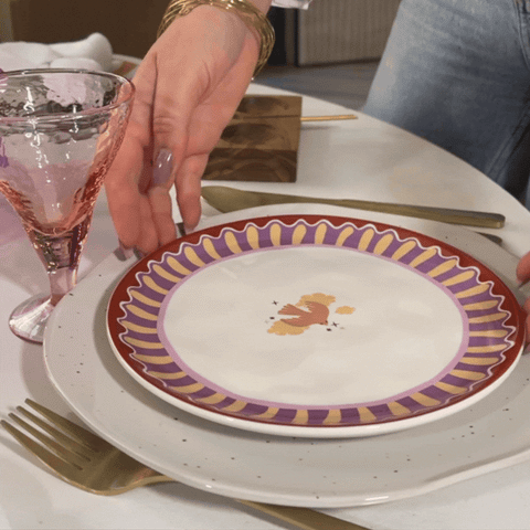 GIF service de table coloré inside déco