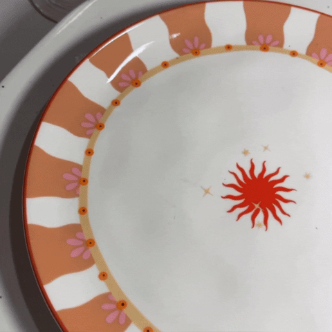 GIF assiette soleil orange inside déco 