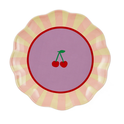 Assiette cerise colorée inside déco 