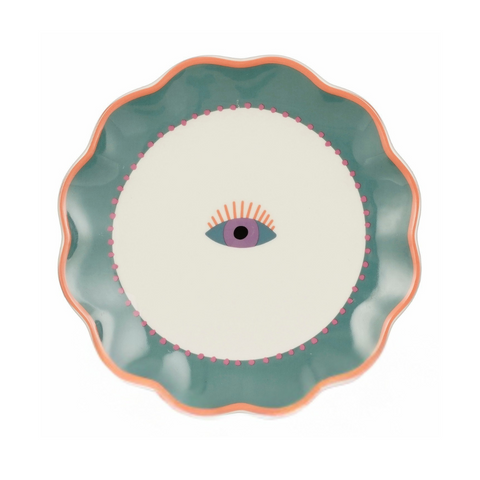 Assiette oeil bords ondulés inside déco 