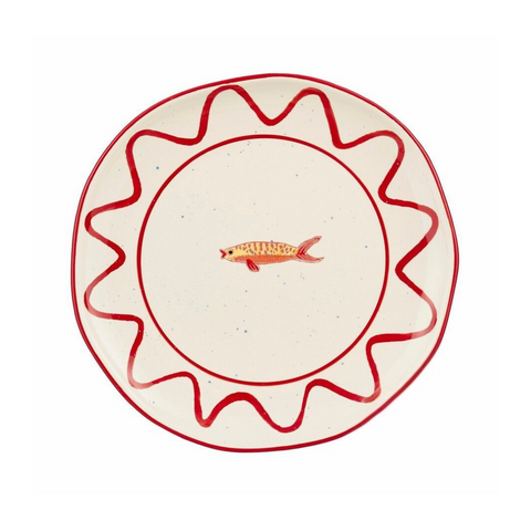 Assiette poisson rouge inside déco 
