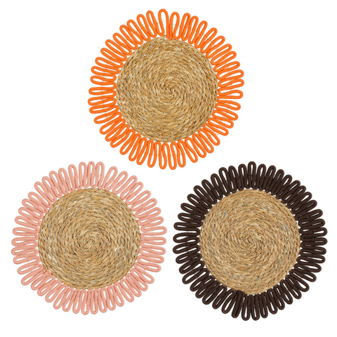 Collection set de table orange marron rose inside déco 