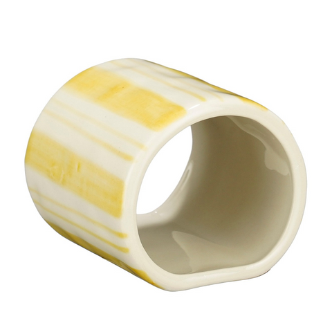 Rond de serviette jaune Inside déco 